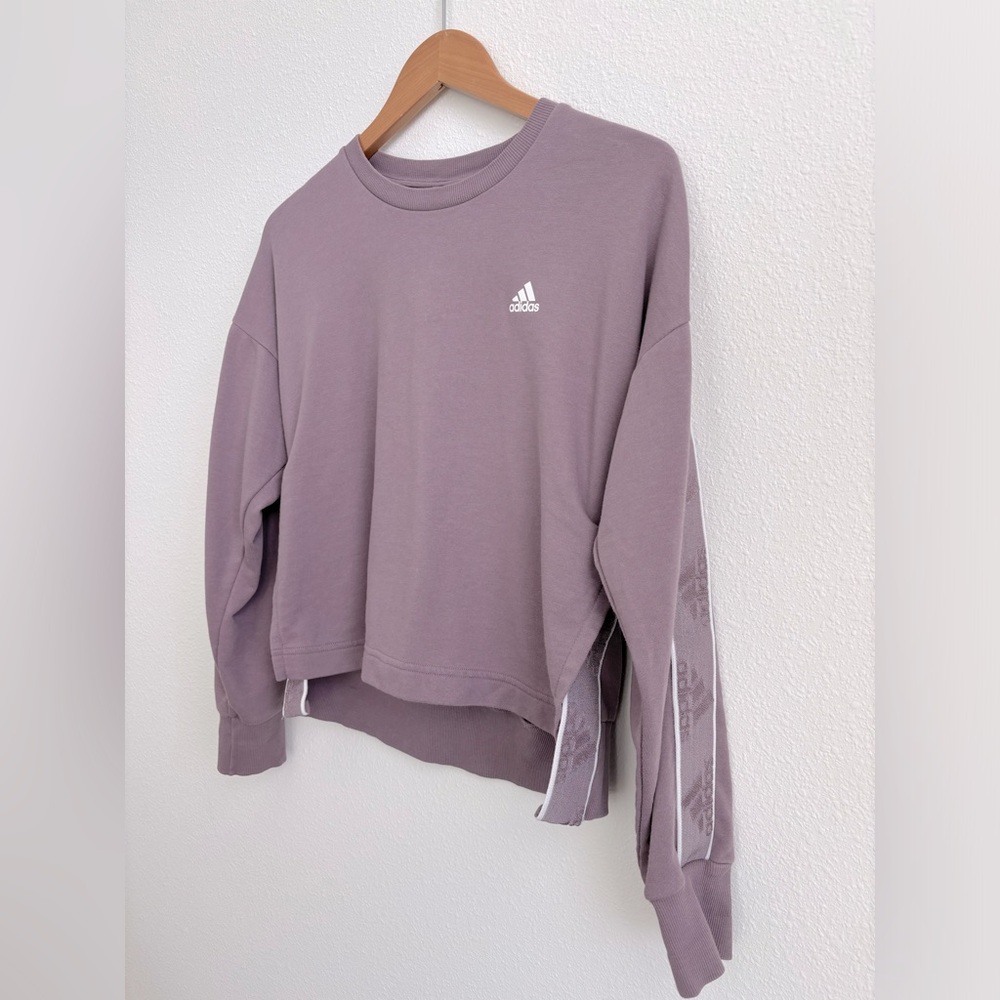 Adidas Women’s Changeover Tape Crewneck Sweatshirt Lavender size Small